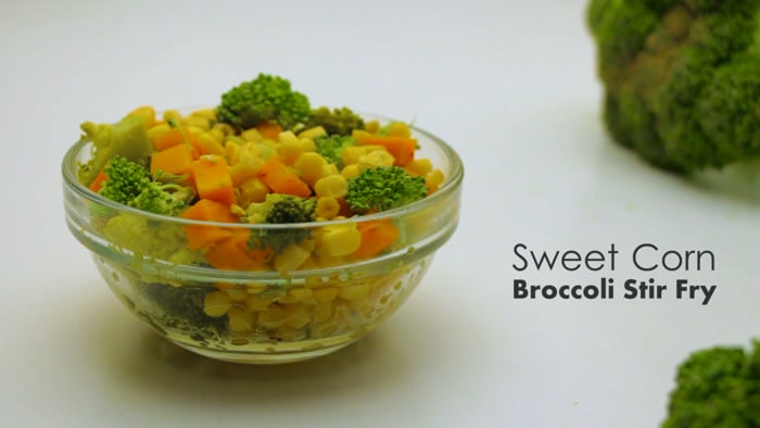 Sweet Corn Broccoli Stir Fry
